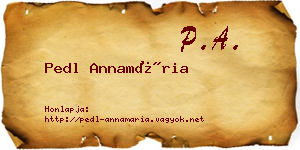 Pedl Annamária névjegykártya